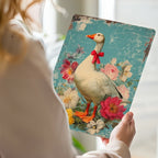 Floral Goose Metal Sign - Vintage Style Country Tin Wall Art Plaque