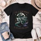 Women Mermaid Sea Witch Graphic T-Shirt Fantasy Ocean Casual Crew Neck Tee Top