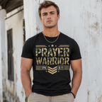Prayer Warrior Christian Faith Armor Of God Camo Graphic Men’s T-Shirt Tee