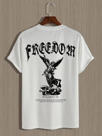 Freedom Angel Graphic T-Shirt Men Christian Isaiah 41:10 Faith Tee