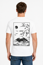 Mount Fuji Japanese Landscape Graphic T-Shirt Y2K Minimalist Unisex Tee