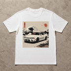 R32 JDM Great Wave Graphic T-Shirt Retro Japanese Racing Car Art Tee