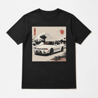 R32 JDM Great Wave Graphic T-Shirt Retro Japanese Racing Car Art Tee