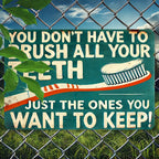 Funny Dental Metal Sign - Retro "Keep Your Teeth" Humorous Tin Wall Decor