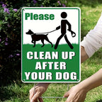 Clean Up After Your Dog Sign Outdoor Metal No Pooping Dog Waste Property Notice