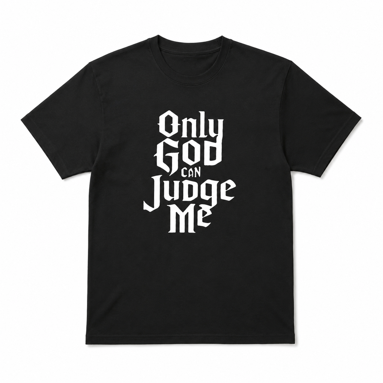 Only God Can Judge Me Christian Gothic Graphic Men’s T-Shirt Faith Tee