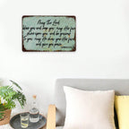 Religious Scripture Metal Tin Sign - Vintage Numbers 6:24-26 Blessing Metal Art