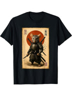 Vintage Japanese Samurai Rat Warrior Graphic Unisex T-Shirt Anime Style Art Tee