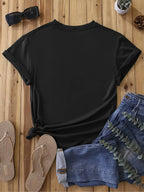 USA 250 Years of Graphic Casual Round-Neck Sweater Soft Graphic Womens Tee
