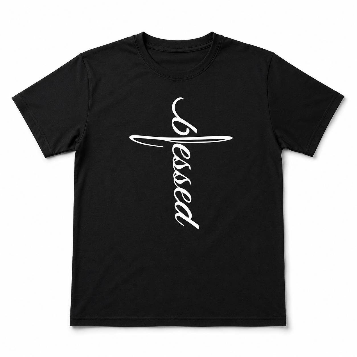 Blessed Cross T-Shirt - Christian Faith Graphic Tee - Religious Gift Shirt