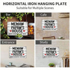 Memaw and Papaw's House Metal Tin Sign - Retro Grandparents Memories  Wall Art