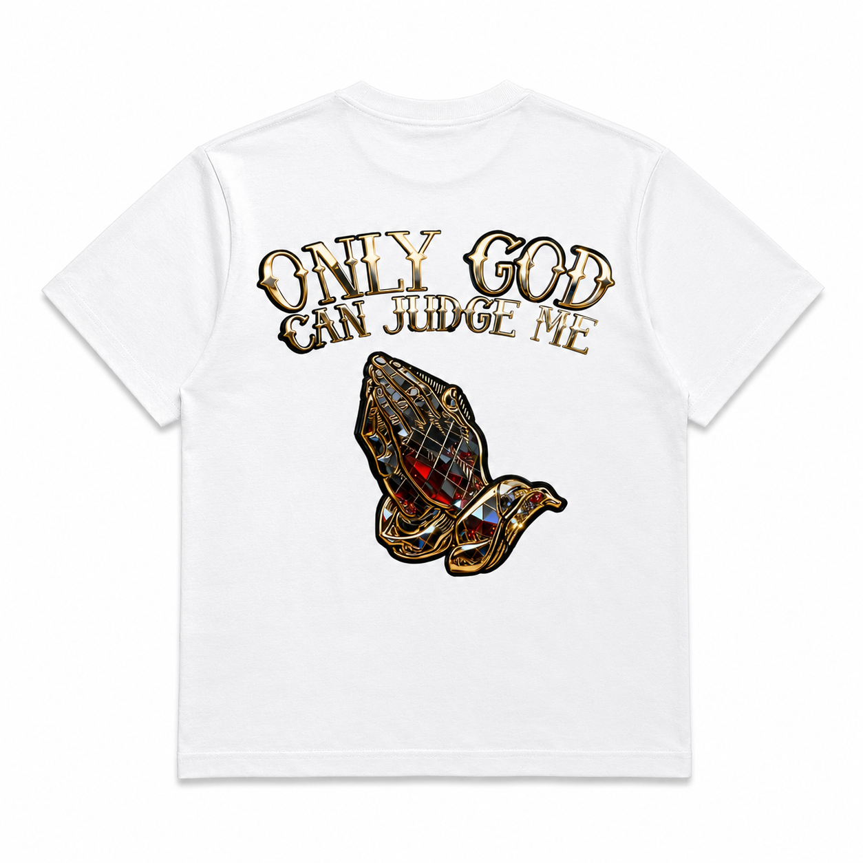 Only God Can Judge Me T-Shirt Men Graphic Tee Christian Faith Streetwear
