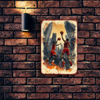 Basketball Metal Sign - Urban City Player Action Tin Wall Decor Plaque