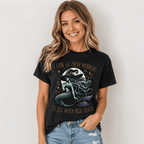 Women Mermaid Sea Witch Graphic T-Shirt Fantasy Ocean Casual Crew Neck Tee Top