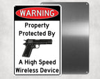 Warning Property Protected Metal Tin Sign Funny Private Property Wall Decor