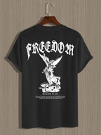 Freedom Angel Graphic T-Shirt Men Christian Isaiah 41:10 Faith Tee