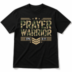 Prayer Warrior Christian Faith Armor Of God Camo Graphic Men’s T-Shirt Tee
