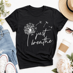 Just Breathe Dandelion T-Shirt | Minimalist Wellness Graphic Tee
