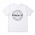 Psalm 91 T-Shirt God Is My Refuge Christian Faith Tee