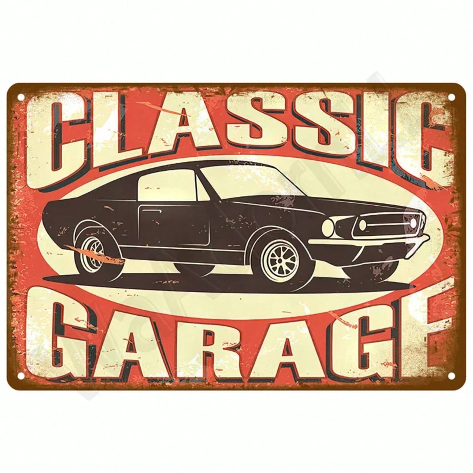 Classic Garage Tin Sign Vintage Muscle Car Metal Sign Home Workshop Wall Decor