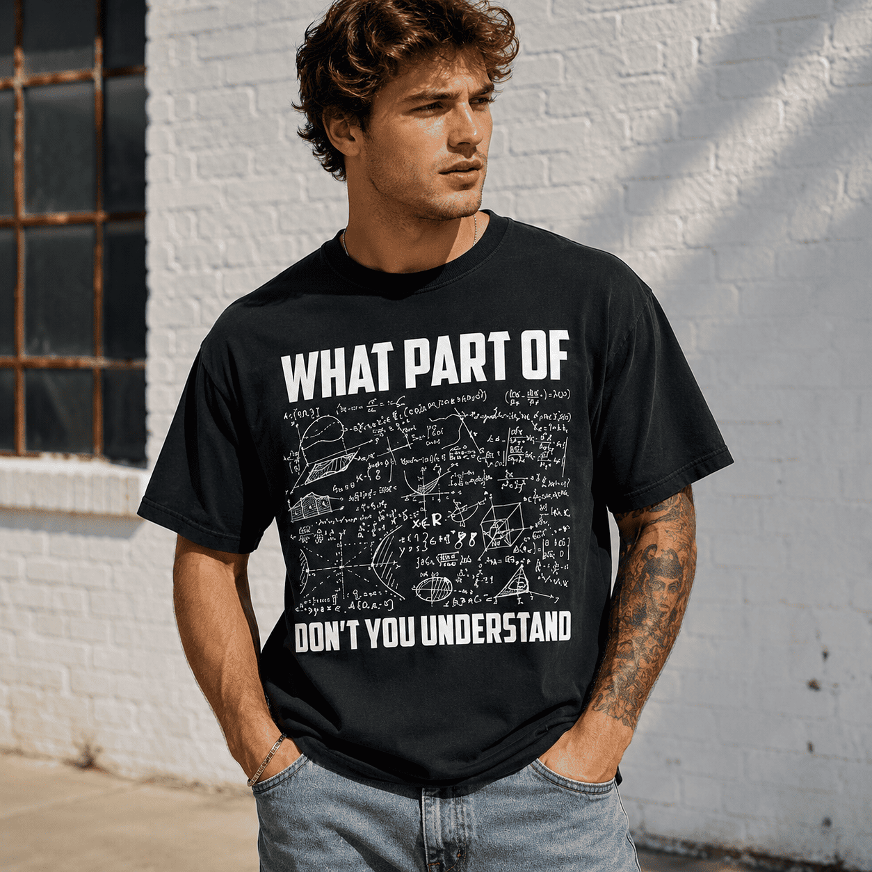 What Part Of Don't You Understand Math Graphic Funny Unisex T-Shirt