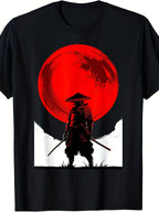 Retro Japanese Samurai Warrior Graphic T-Shirt Vintage Japan Art Tee