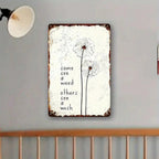 Vintage Dandelion Flower Metal Tin Sign - Retro Some See A Weed Garden Metal Art