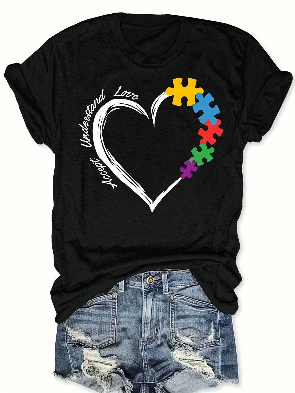Women Book Print Graphic T-Shirt Casual Short Sleeve Crew Neck Everyday Tee
