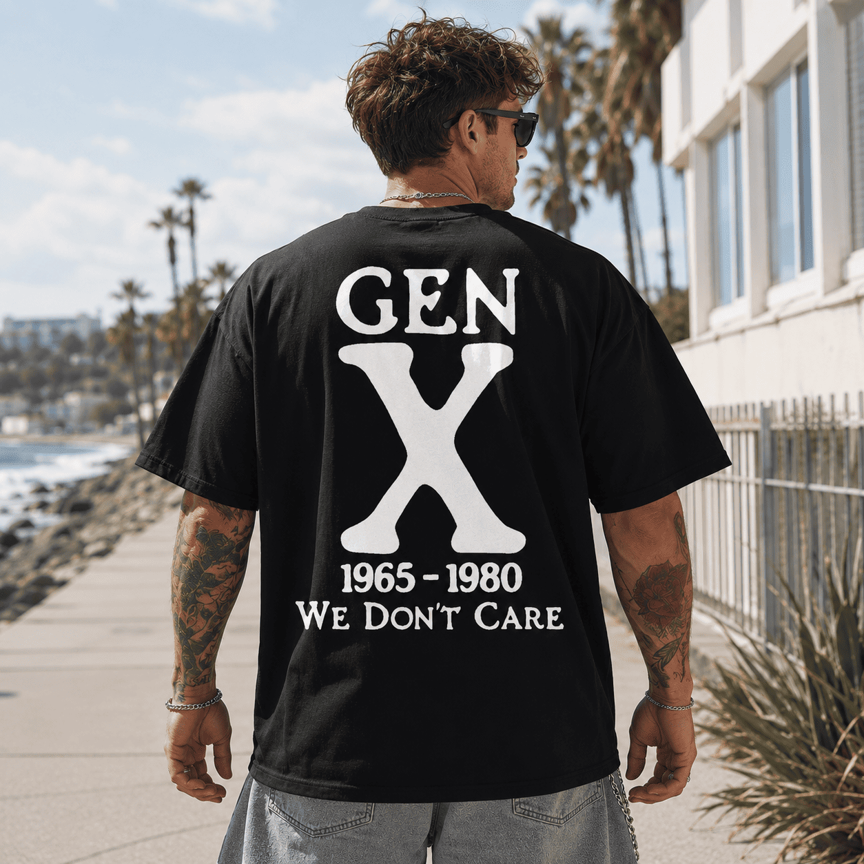 Gen X 1965-1980 We Don’t Care T-Shirt - Retro Generation X Graphic Tee