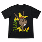 Funny Hee Haw Donkey Graphic T-Shirt Vintage Farm Animal Humor Casual Tee
