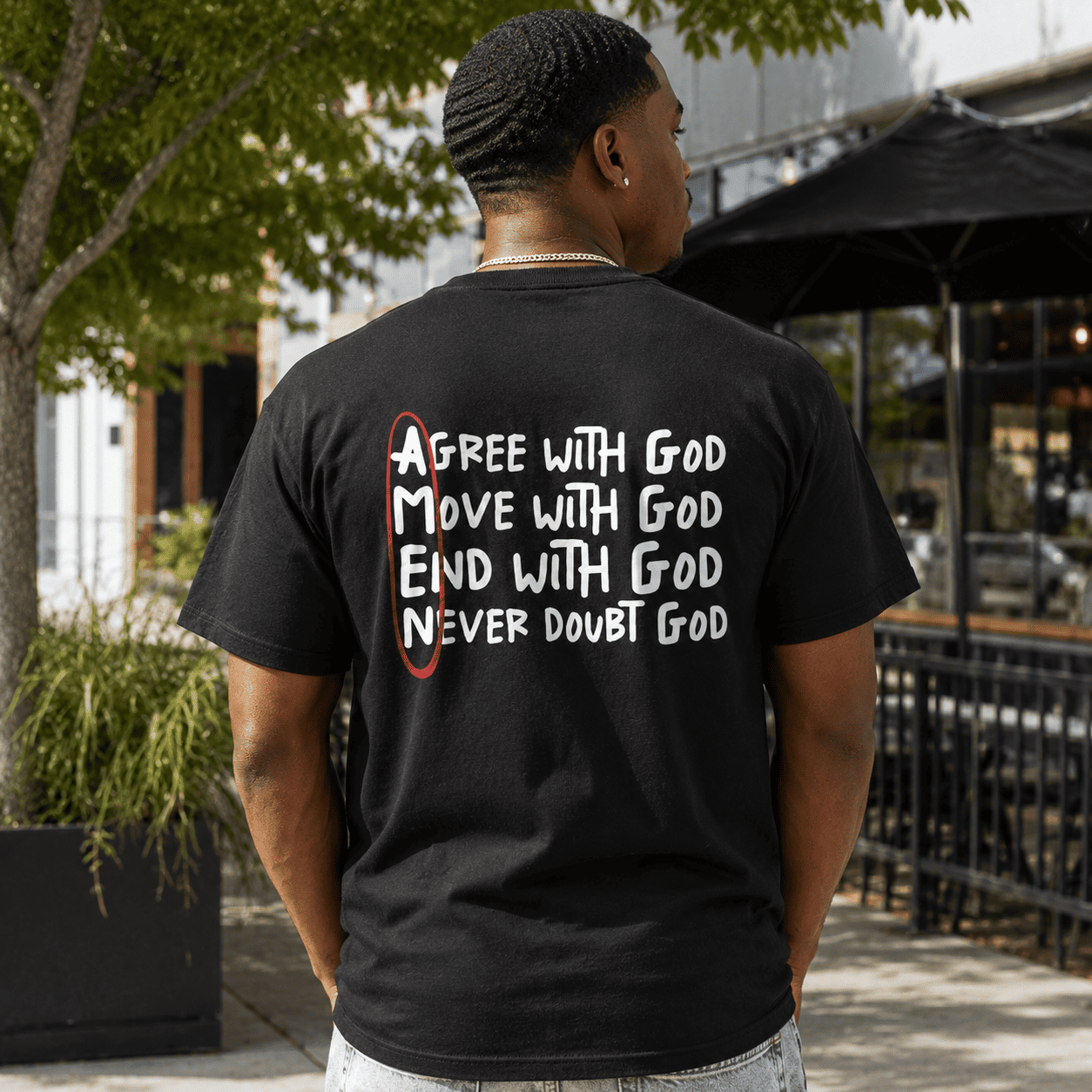 AMEN Acrostic Faith T-Shirt | Christian Inspirational Motivational Graphic Tee