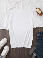 Women's Bold Letter Graphic T-Shirt Casual Crew Neck Short Sleeve Everyday Tee