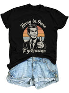 Women Graphic T-Shirt Thumbs Up Hand Print Casual Crew Neck Short Sleeve Tee Top