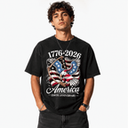 USA 250th Anniversary 1776-2026 Eagle Flag July 4th Patriotic Men's T-Shirt