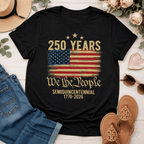 Women's Retro USA 250th Anniversary Flag Patriotic 4th of July T-Shirt