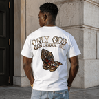Only God Can Judge Me T-Shirt Men Graphic Tee Christian Faith Streetwear