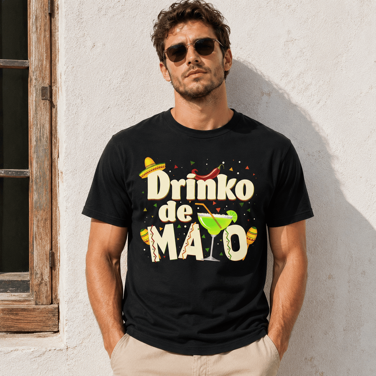 Drinko de Mayo Margarita Graphic Tee - Funny Festive Celebration T-Shirt