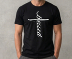 Blessed Cross T-Shirt - Christian Faith Graphic Tee - Religious Gift Shirt