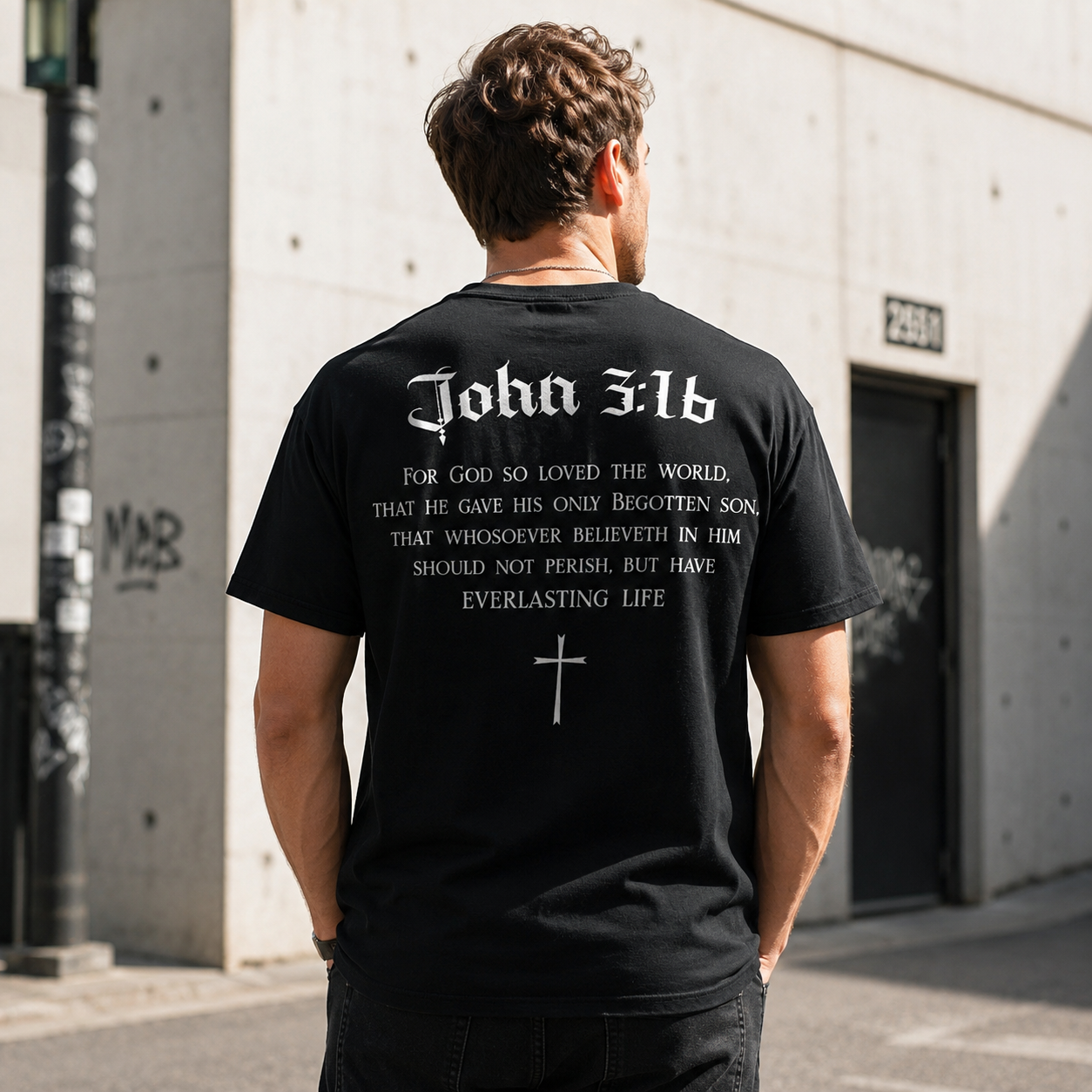 Christian Bible Verse Graphic T-Shirt Faith Religious Casual Tee