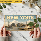 NYC Statue of Liberty Metal License Plate Sign Brooklyn Bridge Wall Decor