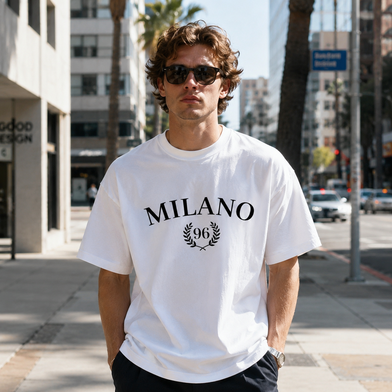 Milano Italy T-Shirt Minimalist Milan Travel City Graphic Tee Unisex Streetwear