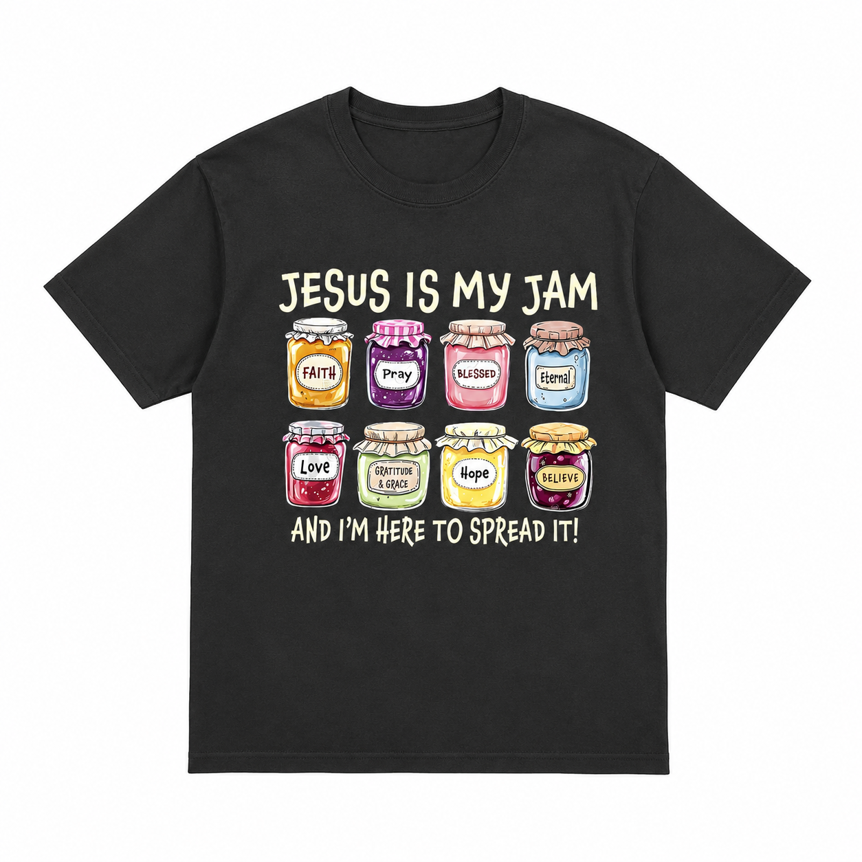 Jesus Is My Jam T-Shirt | Funny Christian Mason Jar Graphic Tee