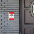 Please Leave Packages Here Metal Sign Delivery Drop Off Zone Front Door Decor