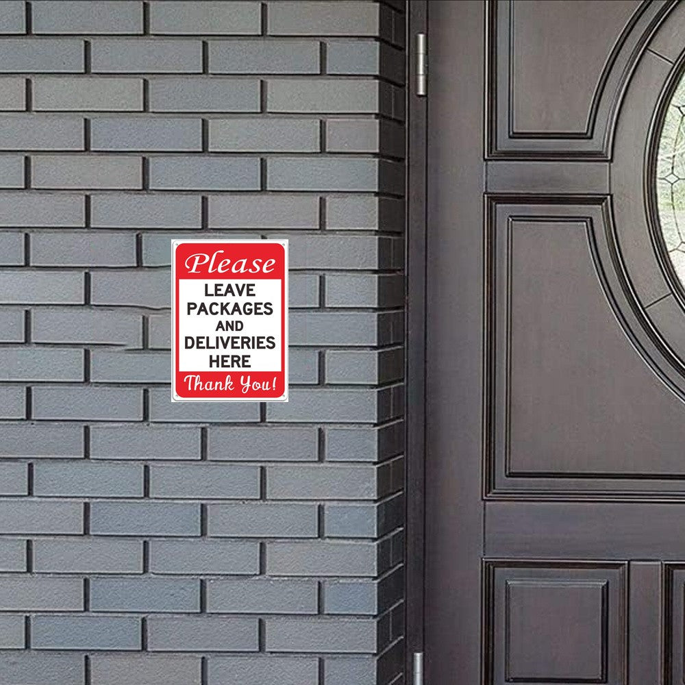 Please Leave Packages Here Metal Sign Delivery Drop Off Zone Front Door Decor