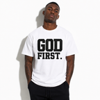 God First Christian Faith T Shirt Contrast Religious Graphic USA Style Tee