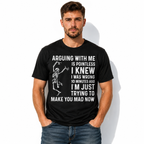 Funny Skeleton Arguing T-Shirt – “Arguing With Me Is Pointless” Graphic Tee