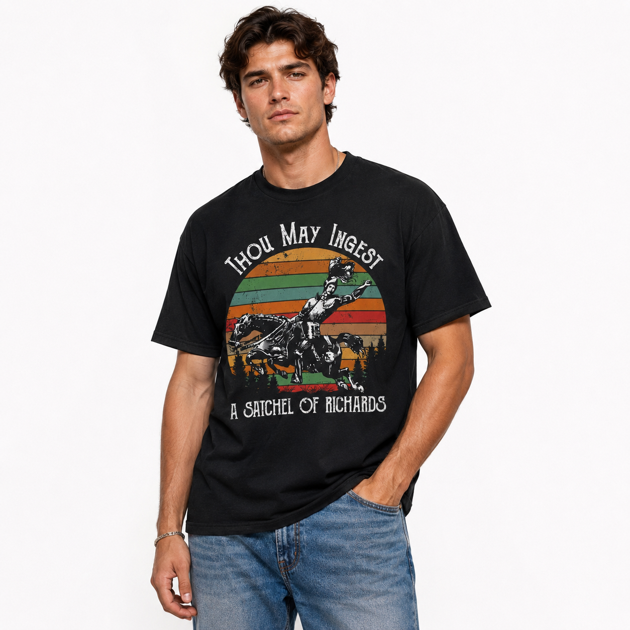 Thou May Ingest A Satchel Of Richards T-Shirt Funny Sarcastic Retro Tee