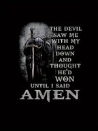Amen Christian Knight T Shirt Religious Faith Armor of God Tee