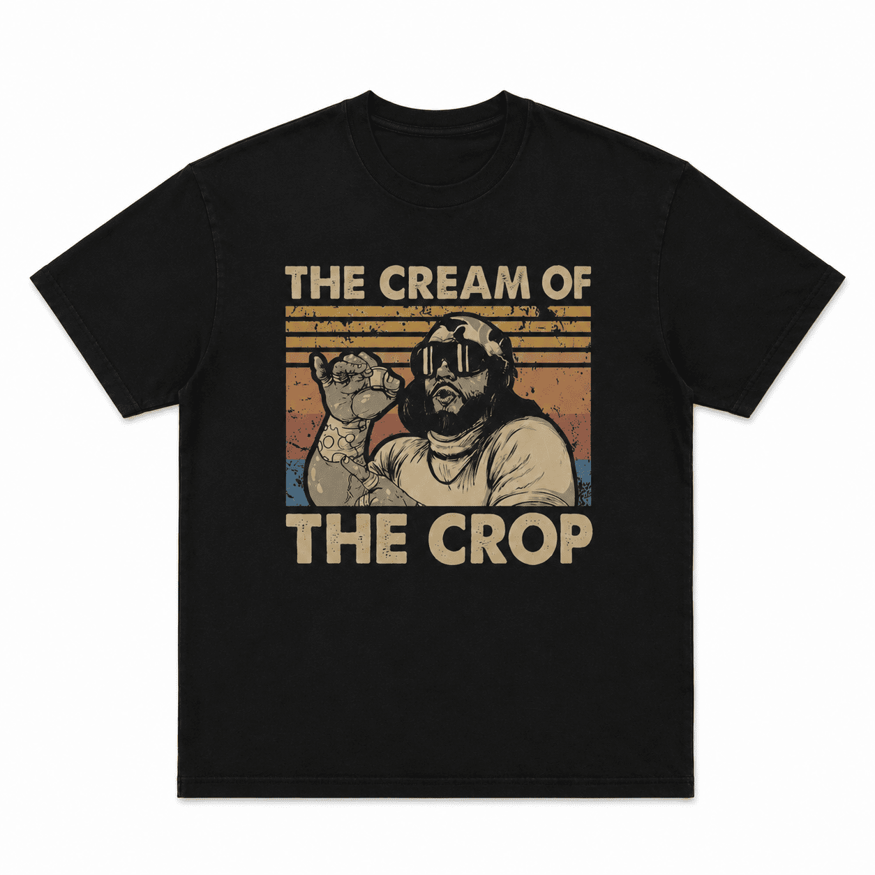 Cream of the Crop Funny Wrestling Graphic T-Shirt Retro Vintage Style Tee