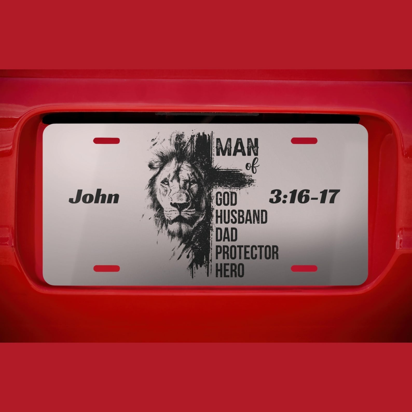 Christian Dad Car License Plate Sign Best Husband Father's Day Gift Decor